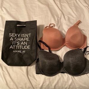 Adore Me Lightly Lined Bras & Bag